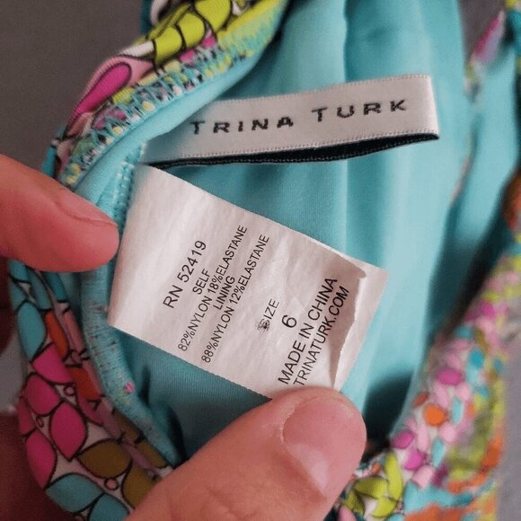Trina Turk Women's Coral Reef Anthropologie Online Exclusive Swimsuit 6 - Picture 5 of 9